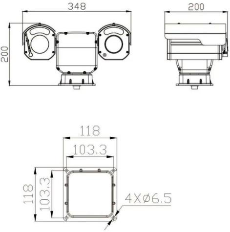dimension-of-bit-pt306-outdoor-dual-worm-gear-drive-light-duty-pan-tilt-with-side-housings.png